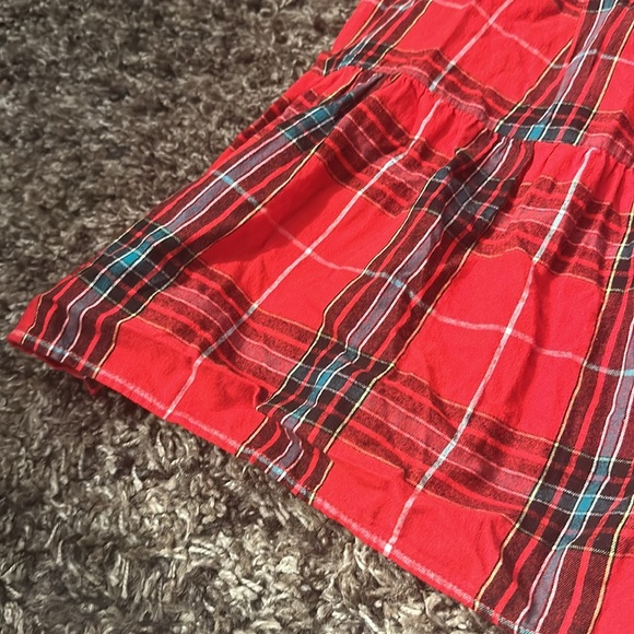 RED PLAID TIERED BUTTON DOWN DRESS SZ XXL NEW - Picture 2 of 5
